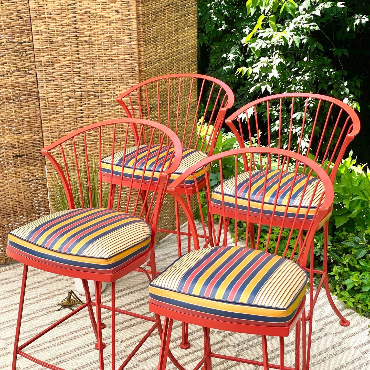 Vintage MCM Woodard Bar Stool Chairs