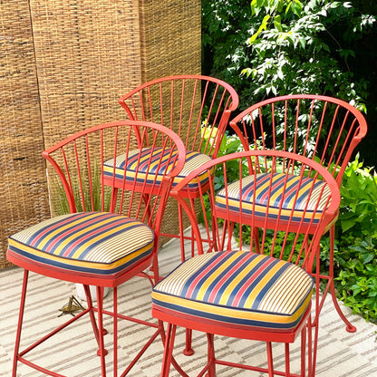 Vintage MCM Woodard Bar Stool Chairs