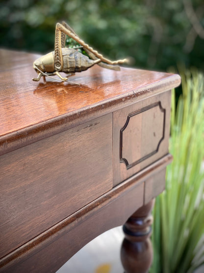 Vintage Wooden Secretary Hall Table