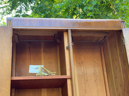Vintage Art Deco Cedar Wardrobe Cabinet