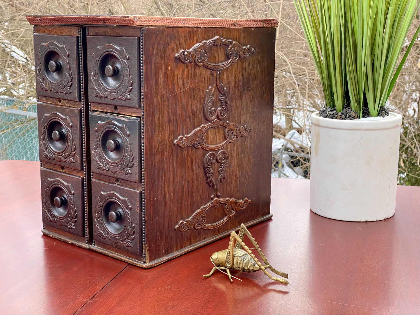 Vintage Handmade Sewing Notion Box