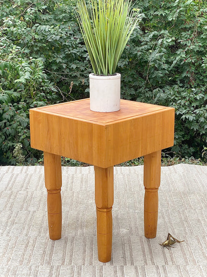 Vintage Wooden Butcher Block
