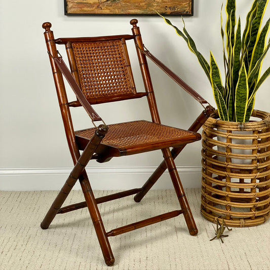 SOLD - Folding Cane Chair