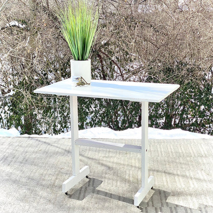 Vintage Wooden Garden Stand on Wheels