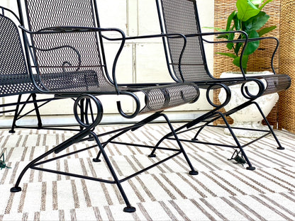 Vintage 3 Piece Black Outdoor Patio Set