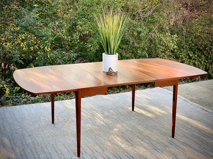 Vintage MCM Drexel Kipp Stewart Walnut Dining Table