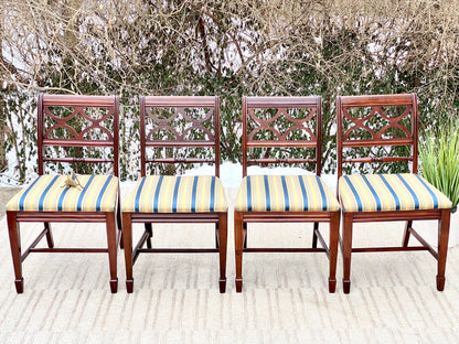 Vintage Set of 4 Upholstered Dining Chairs