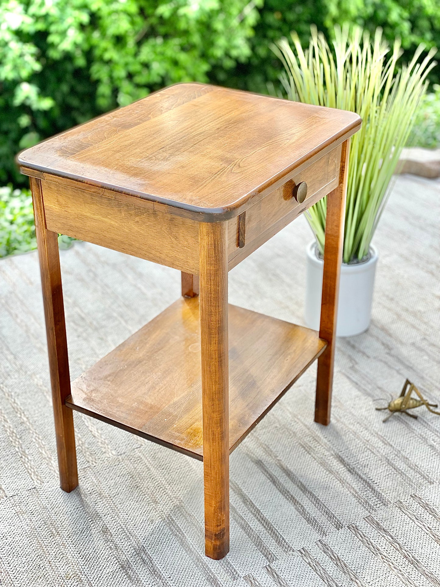 Vintage Wooden Craftsman Side Table