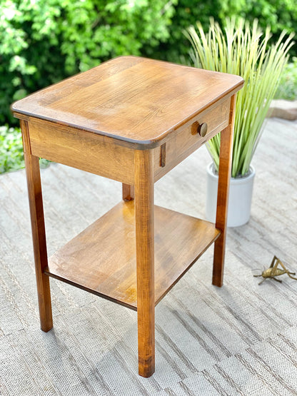 Vintage Wooden Craftsman Side Table