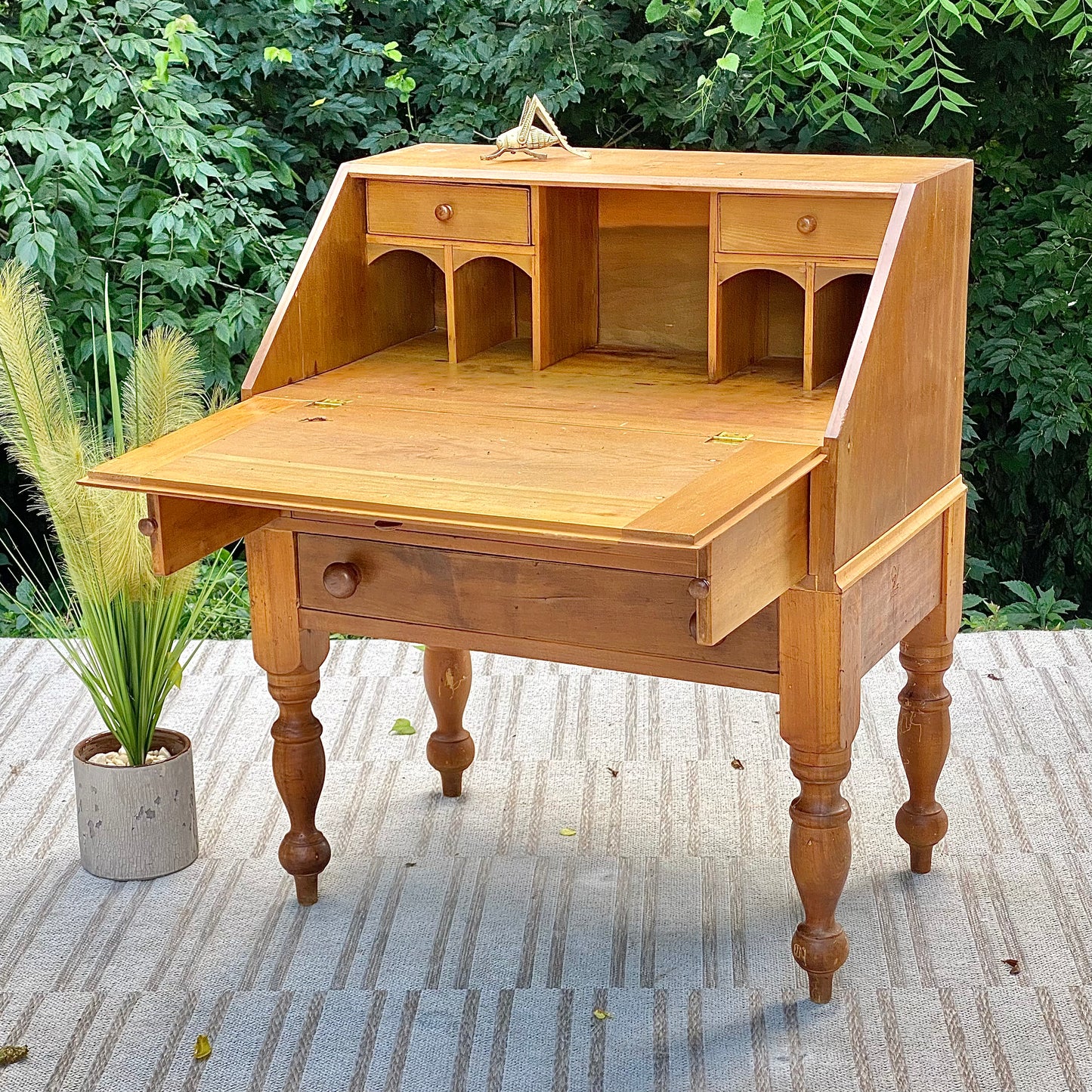 Vintage Wooden Secretary Desk