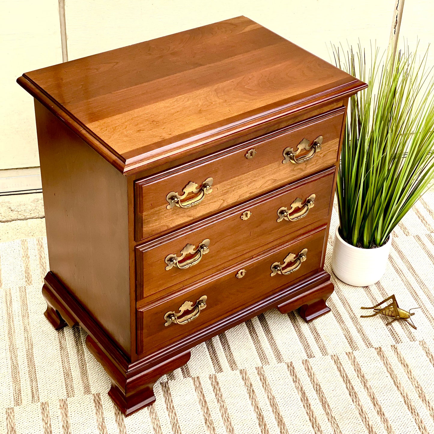 Nice Wooden 3 Drawer Side Table