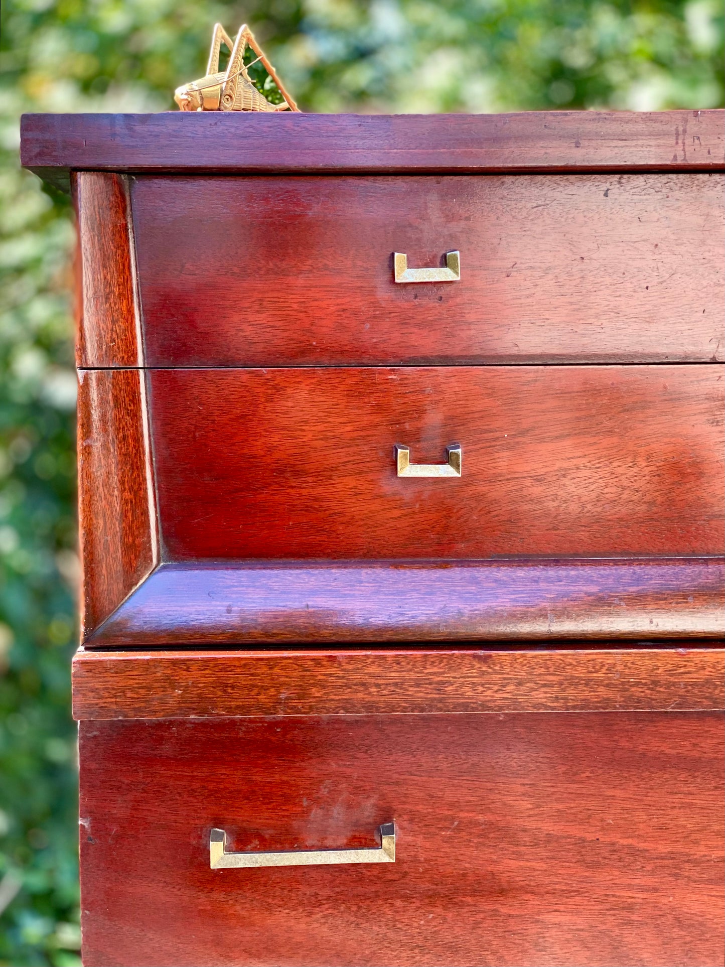 Vintage MCM 5 Drawer Wooden Dresser