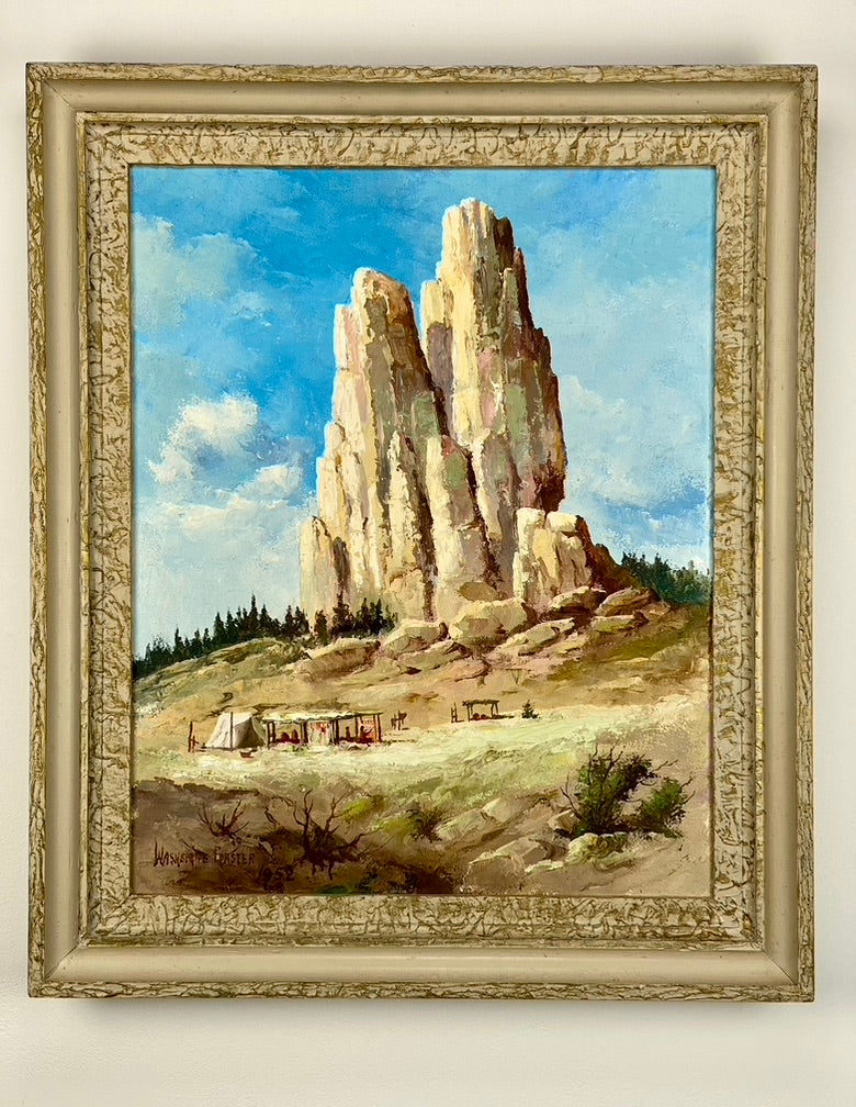 Vintage Washburne Forster Original Southwest Framed Oil Painting