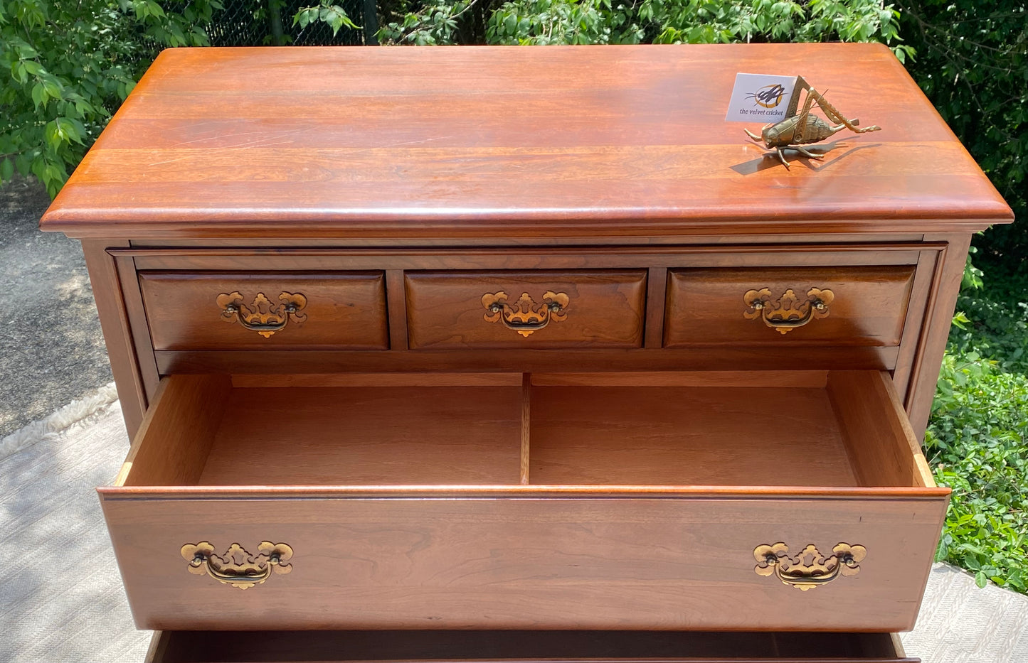 Vintage Link Taylor Solid Cherry 7 Drawer Highboy Dresser