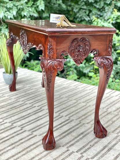 Vintage Wooden Carved Hallway Table