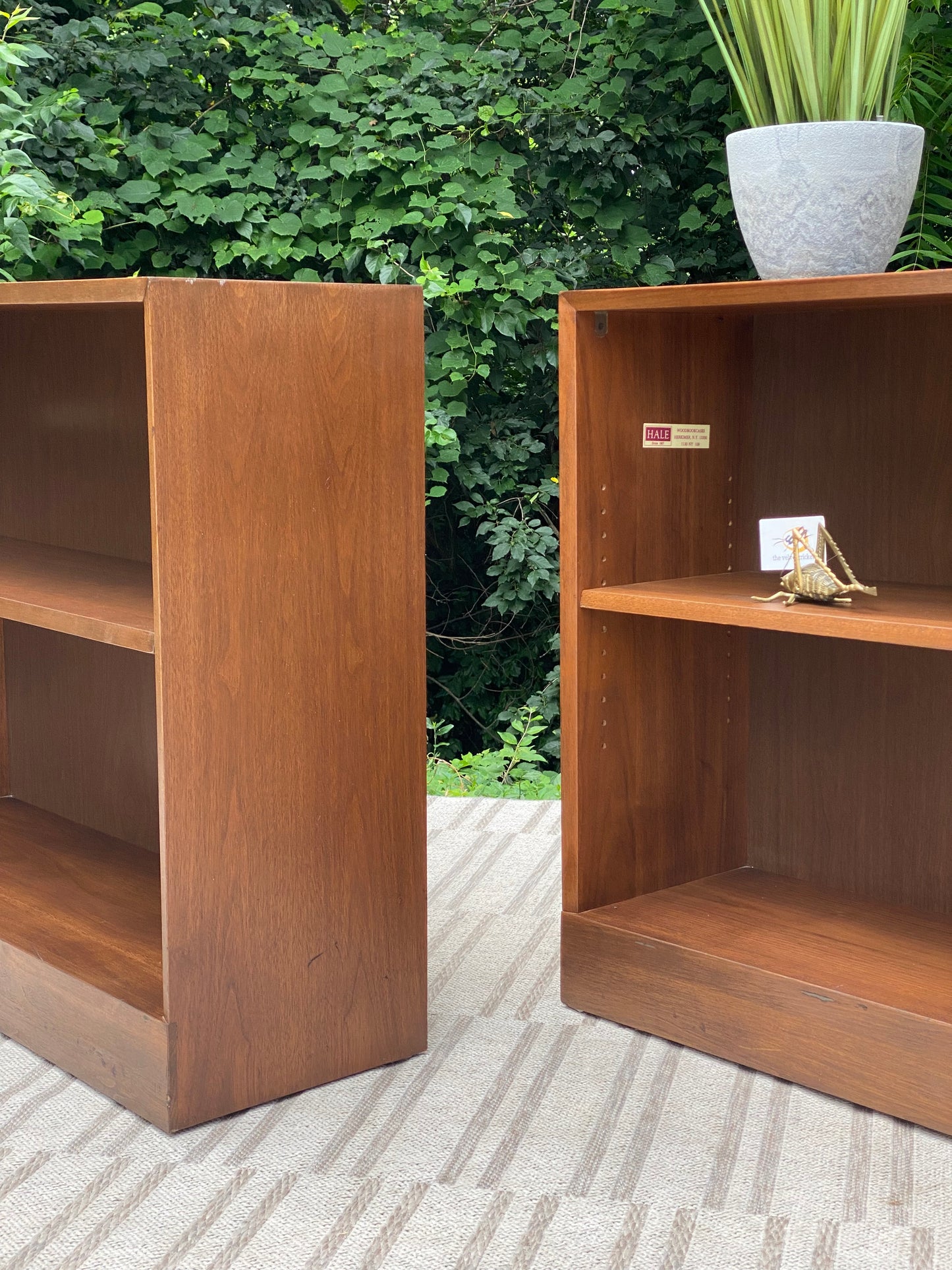 Pair of Vintage Wooden Hale Bookshelves