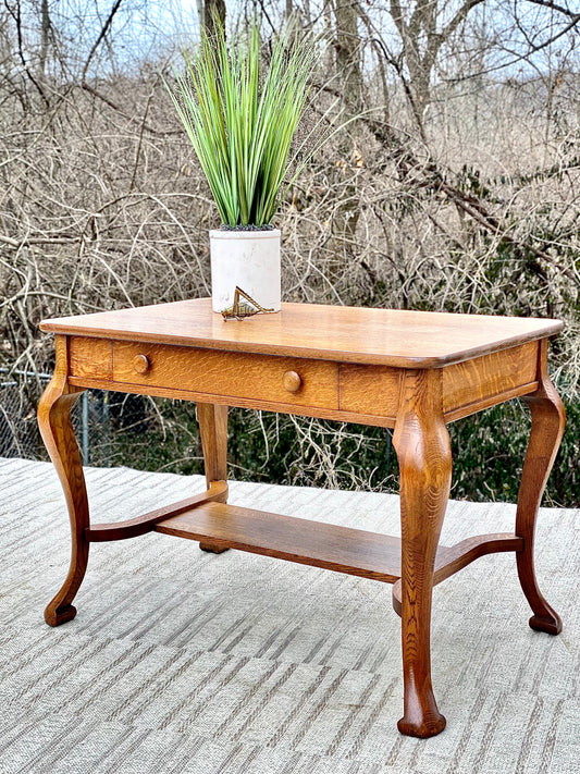 Vintage Arts & Craft Mission Okay Hallway Library Table