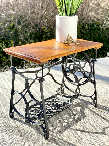 Vintage Sewing Machine Plant Stand Table