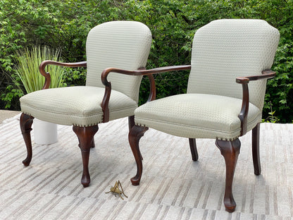 Vintage Pair of Upholstered Accent Chairs