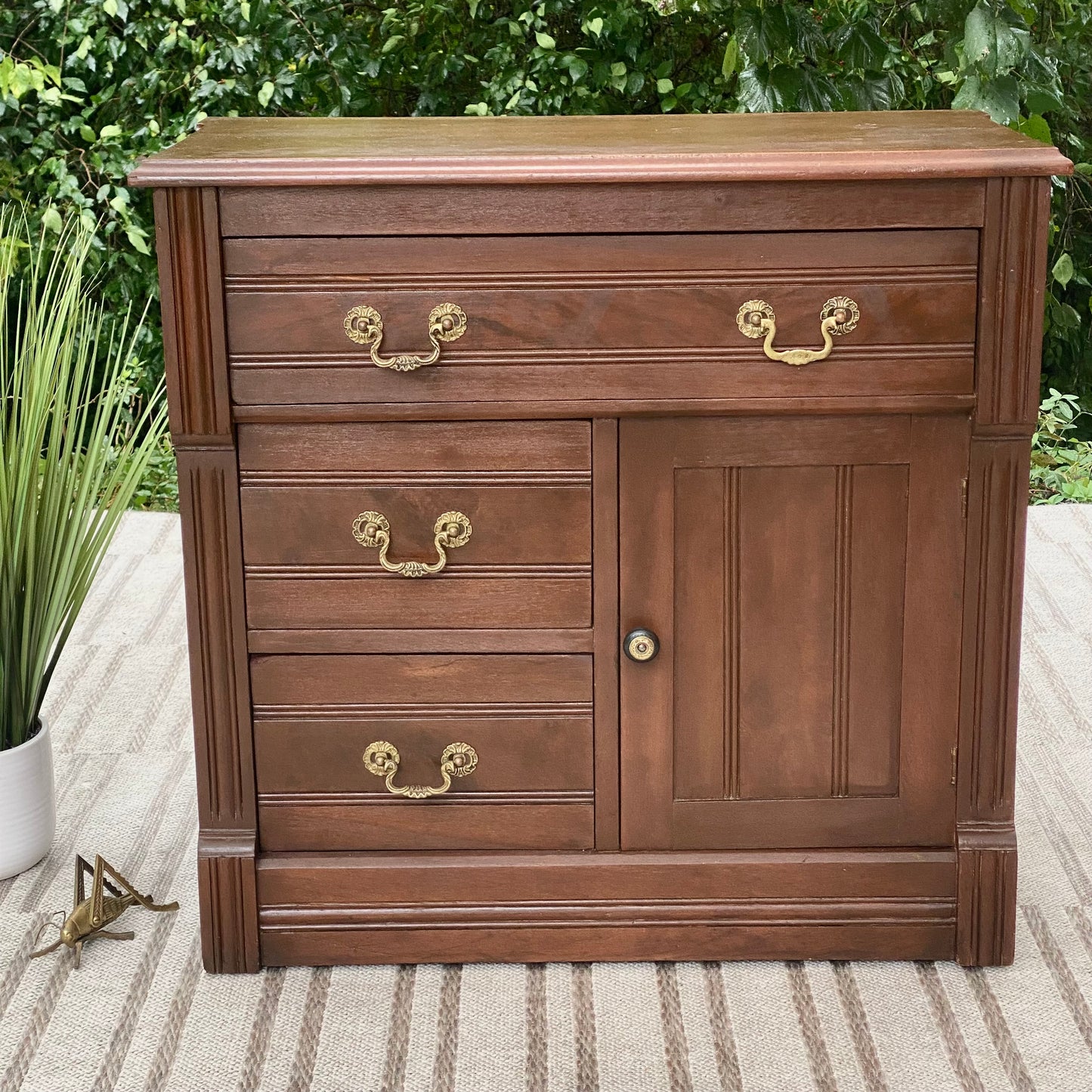 Vintage Wooden Dry Sink Cabinet