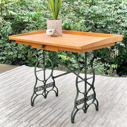 Vintage Sewing Machine Base Desk