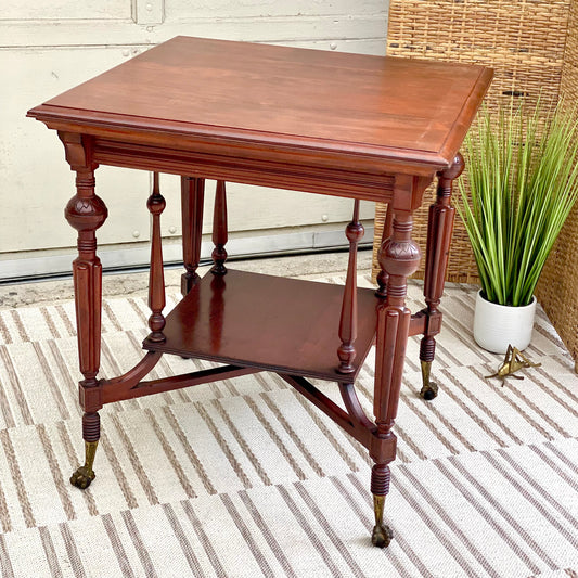 Antique Cherry Claw Foot Table