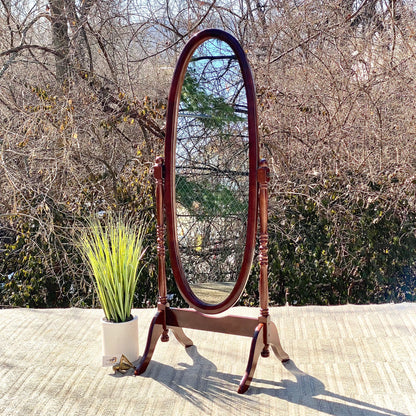 Nice Wooden Oval Floor Length Mirror