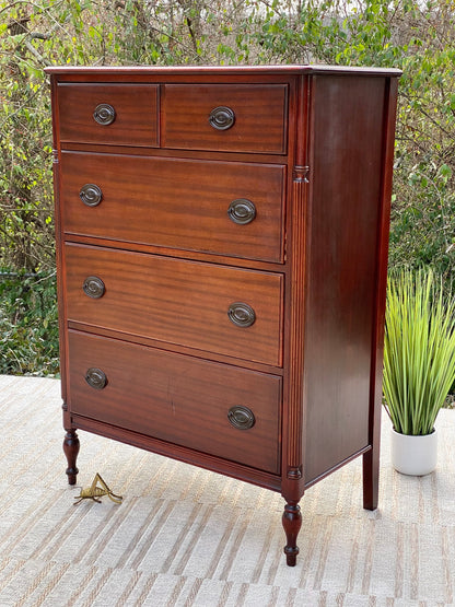 Vintage Mahogany 4 Drawer Dresser