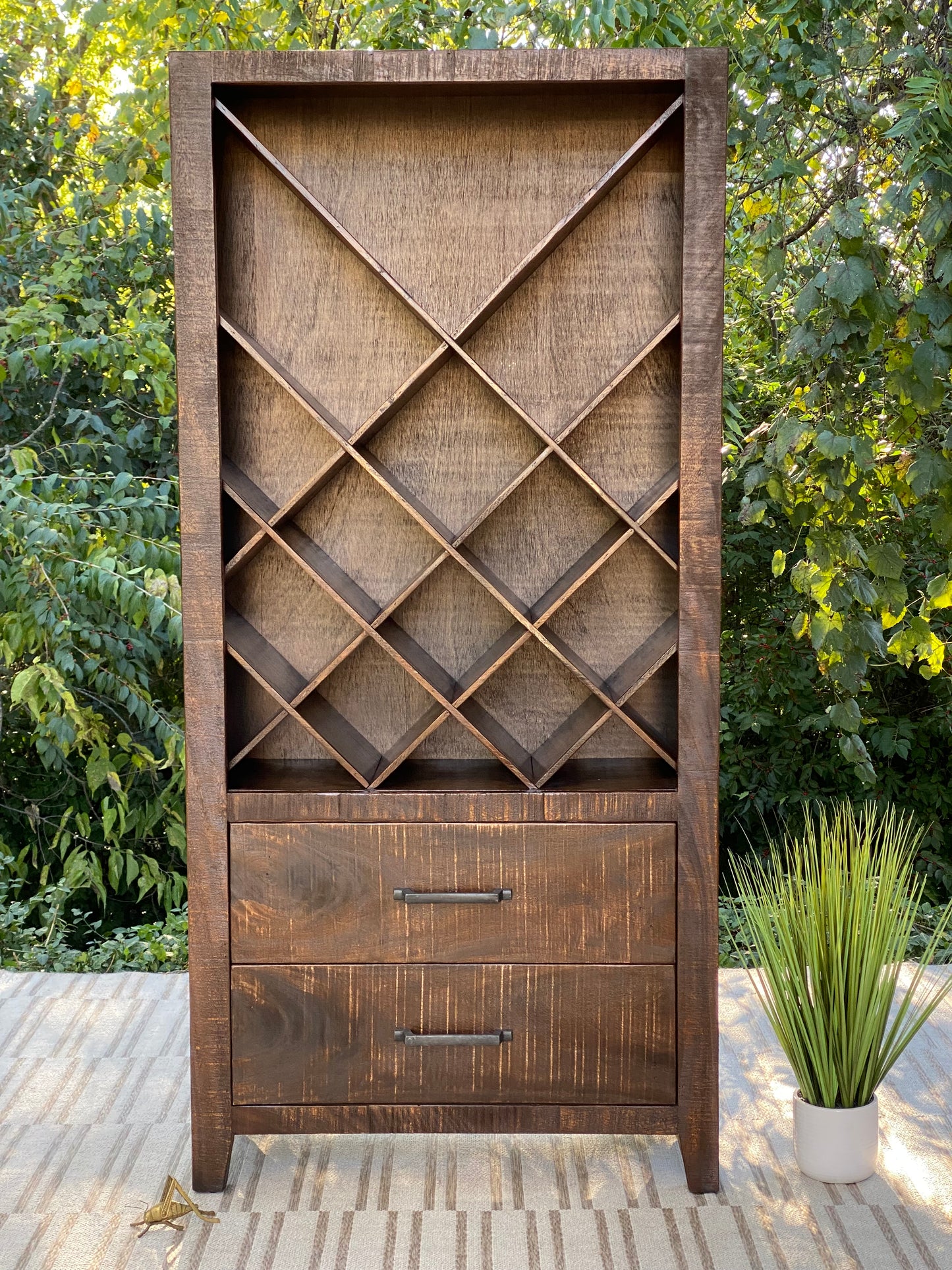 SOLD - Modern Wooden Wine Cabinet