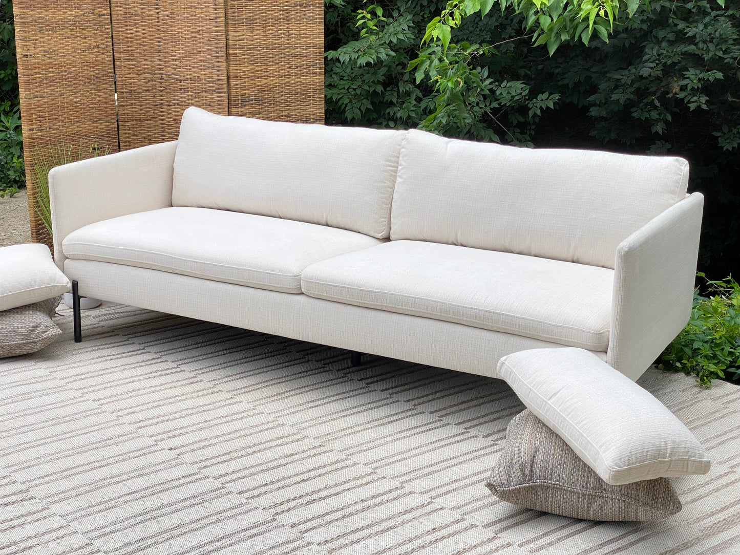 Modern White Fabric Sofa