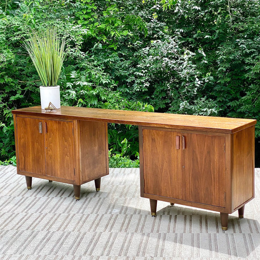 Vintage MCM Walnut Credenza