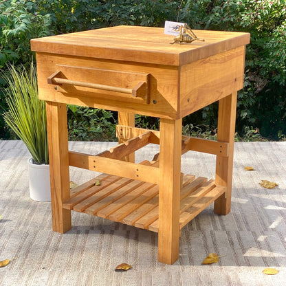 Vintage Butcher Block Island