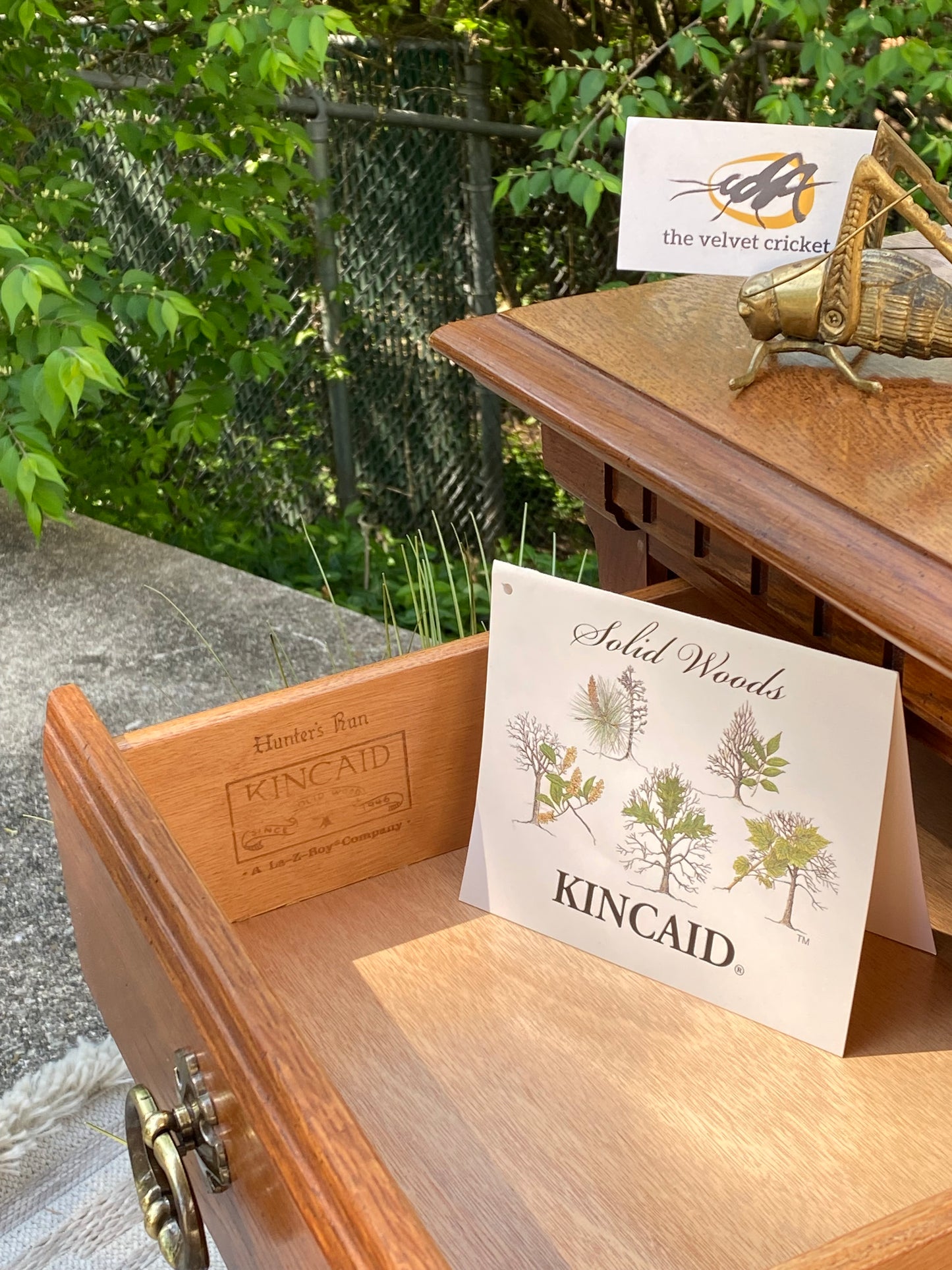 Vintage Kincaid Oak 8 Drawer Lowboy Dresser