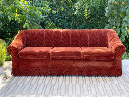 Vintage Swirl Raisin Couch