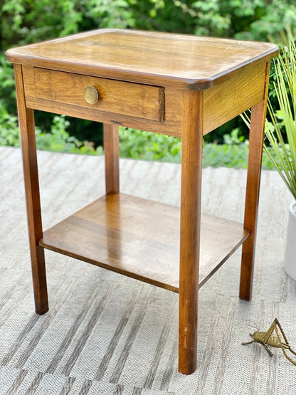 Vintage Wooden Craftsman Side Table