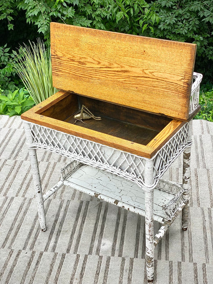 Vintage Haywood Wakefield Wicker Desk Secretary