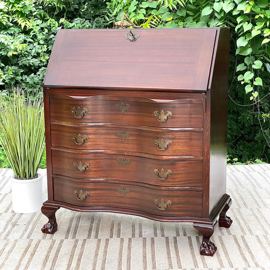 Vintage Wooden Mahogany Secretary Desk