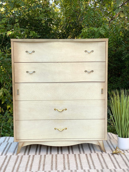 Vintage MCM 5 Drawer Dresser