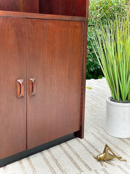 Vintage MCM Walnut Bookcase