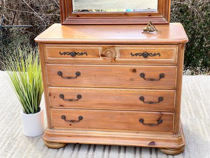 National Mt Airy Wooden Dresser with Mirror