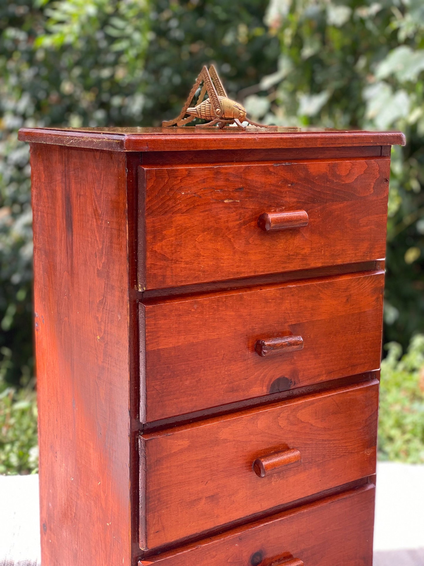 Small Vintage Pine 4 Drawer Dresser