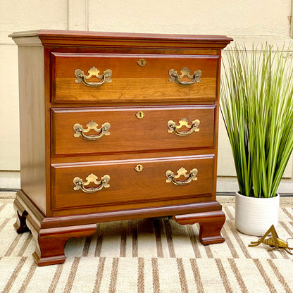 Nice Wooden 3 Drawer Side Table