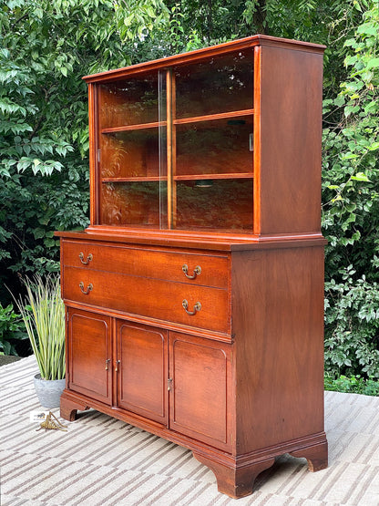 Vintage MCM Brickwede Wooden Display Hutch