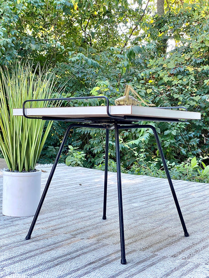 Vintage MCM Laminate Side Table