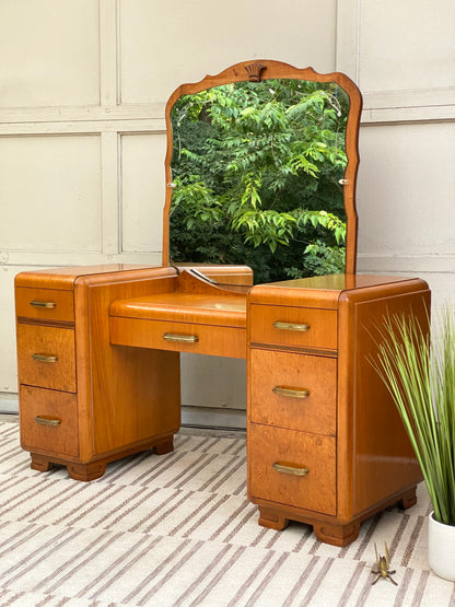 Vintage Art Deco Vanity & Mirror