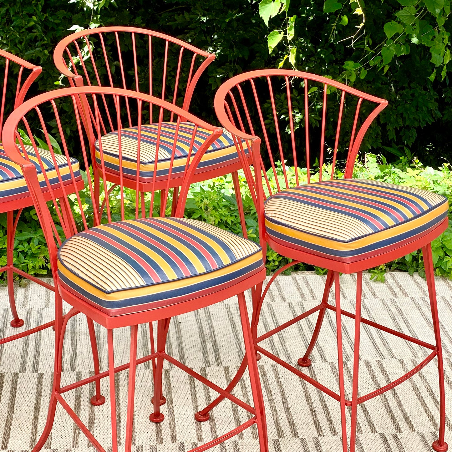 Vintage MCM Woodard Bar Stool Chairs