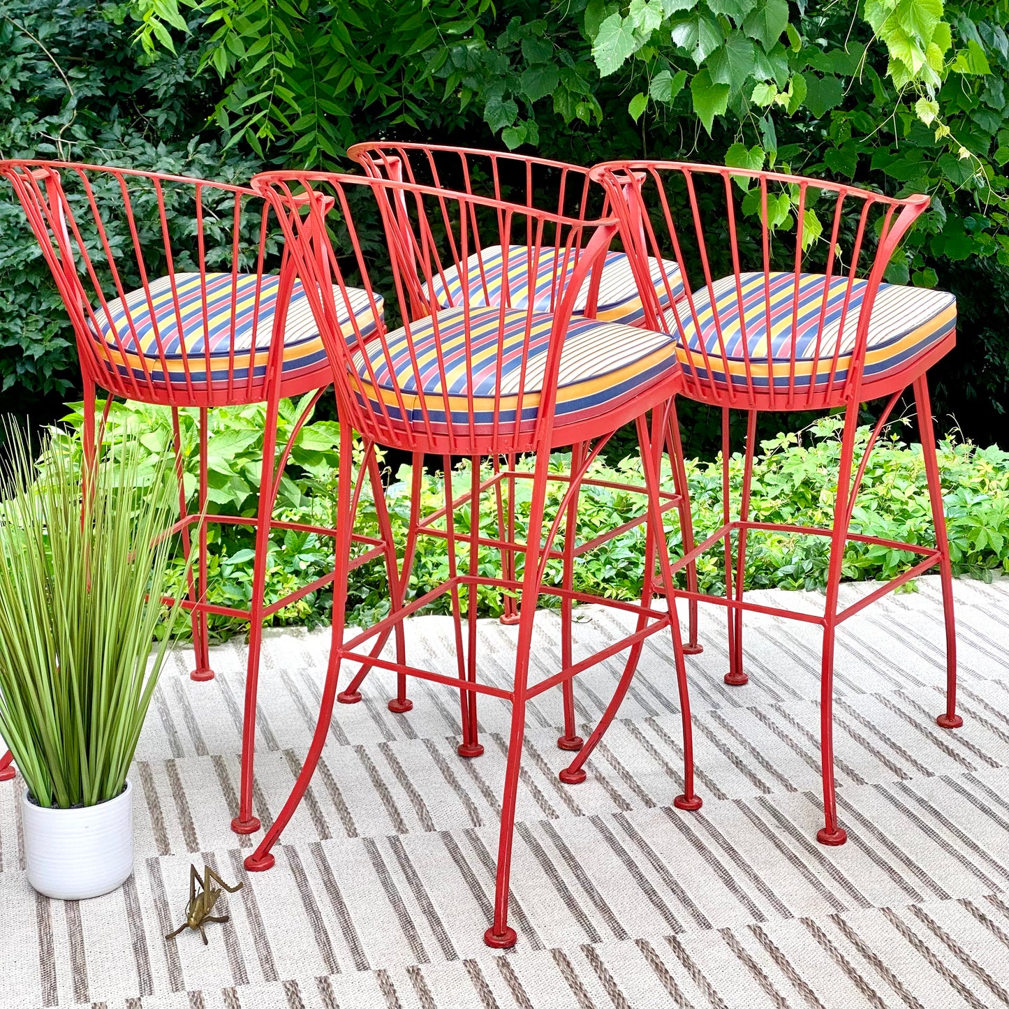 Vintage MCM Woodard Bar Stool Chairs