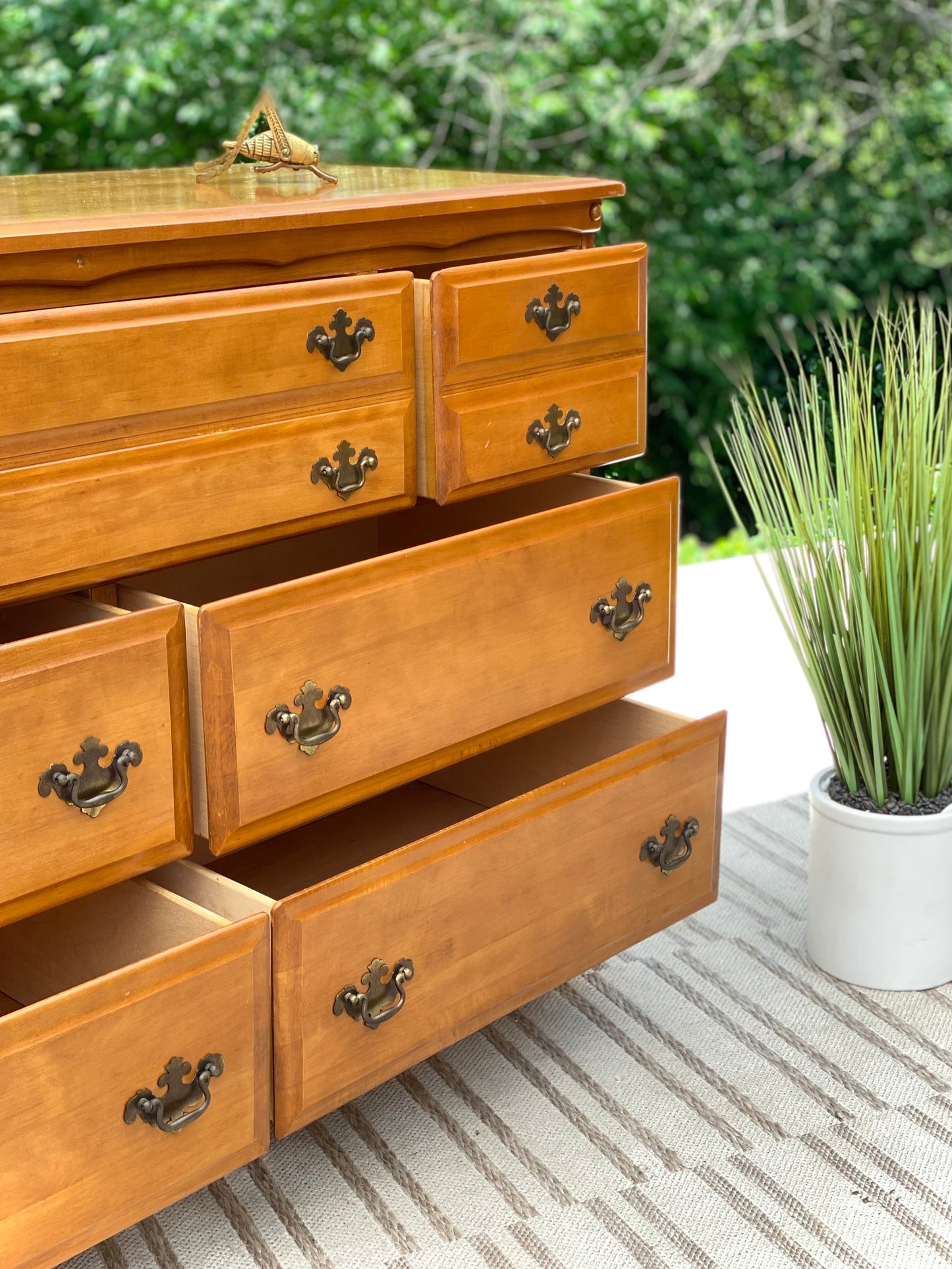 Vintage Wooden 7 Drawer Dresser
