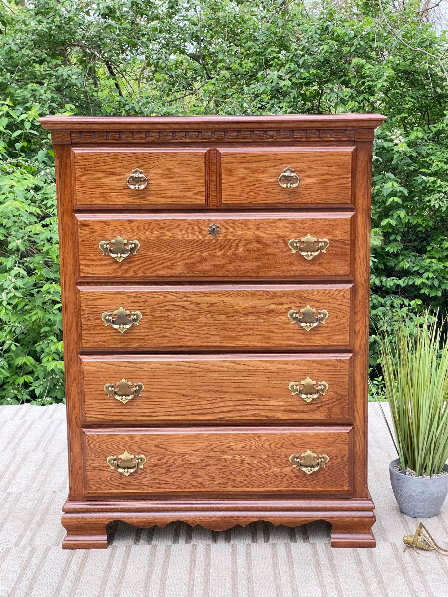 Vintage Kincaid 5 Drawer Highboy Dresser