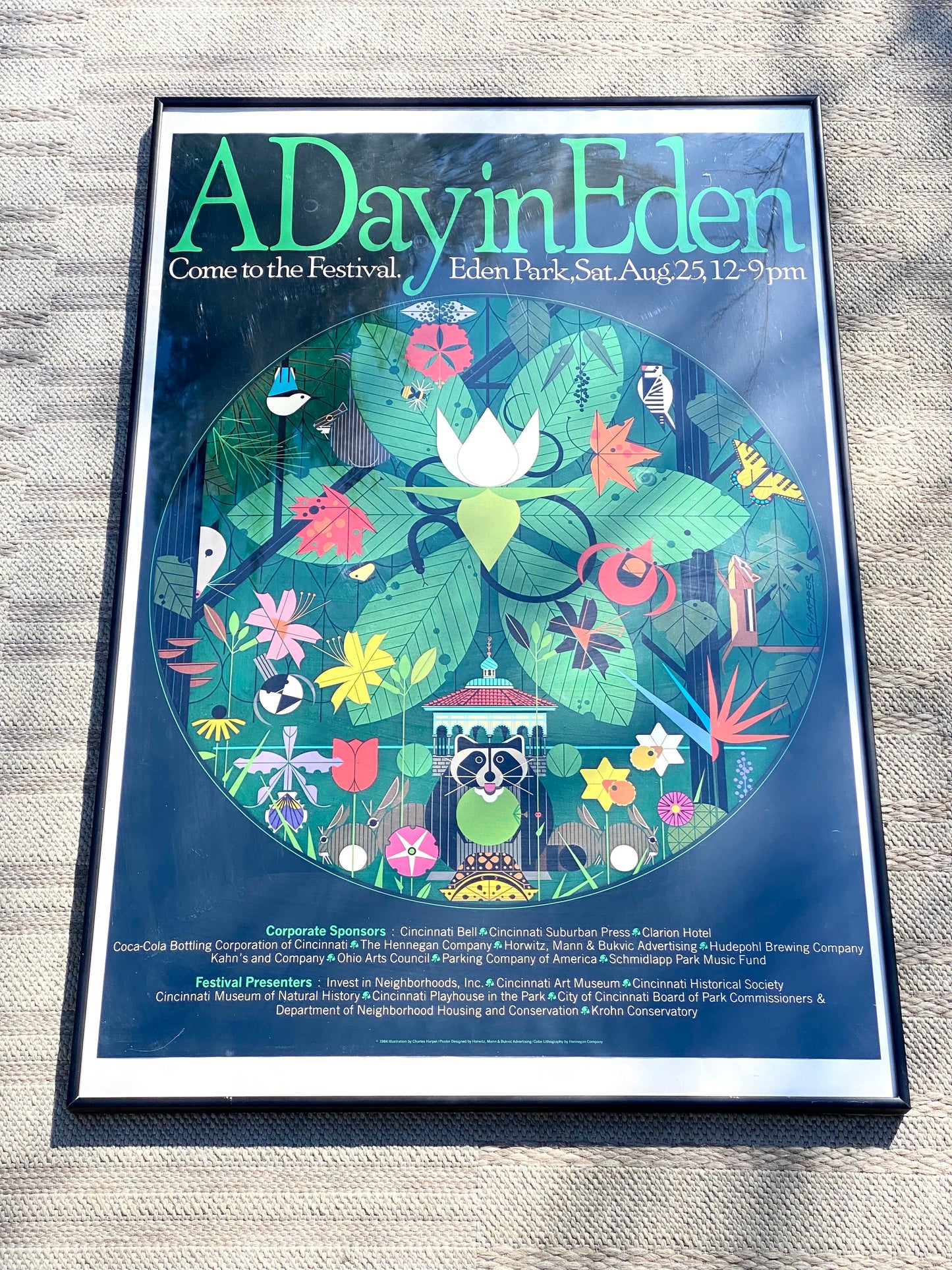 Charley Harper Framed A Day In Eden Poster